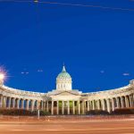 קתדרלת קזאן בלילה, סנט פטרסבורג - צילום - סנט פטרסבורג, רוסיה, סנט פטרסבורג - רוסיה